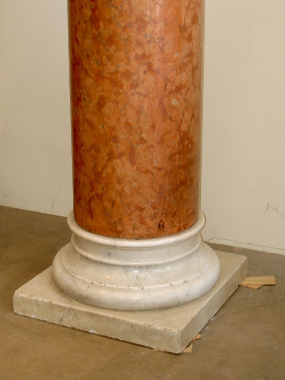 Grand Tour Portrait Bust of the Emperor Hadrian on Marble Column In Good Condition For Sale In Los Angeles, CA