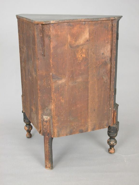 19th Century A Sheraton Lacquered Corner Cabinet