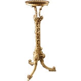 A Chippendale Style Giltwood Torchere/Pedestal