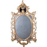 A Giltwood Chippendale Style Mirror