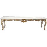 An Italian Painted and Gilded Rococco Style Coffee Table
