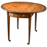 An English Hepplewhite Satinwood Pembroke Table
