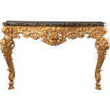 A Shallow Carved Giltwood Console