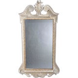 An 18th Century English George II White Painted Mirror