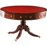 An English Mahogany Regency Period Drum Table