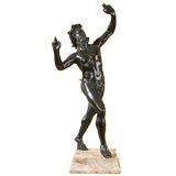 Large Grand Tour Bronze of A Dancing Faun