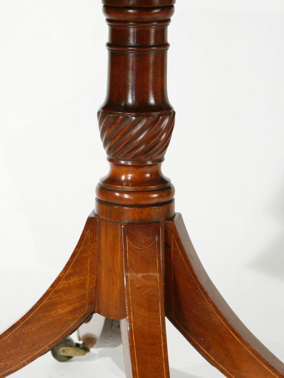 English Regency Pedestal Base Pembroke Table For Sale