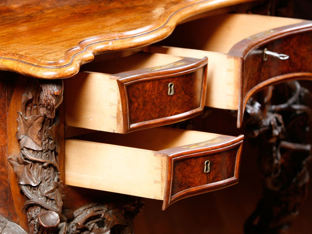 Reproduced Bombe Serpentine Dining Room Buffet