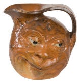 English Pottery Martin Brothers double-face jug
