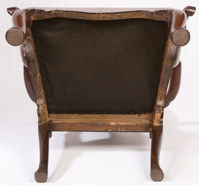 18th Century and Earlier English George II mahogany armchair For Sale