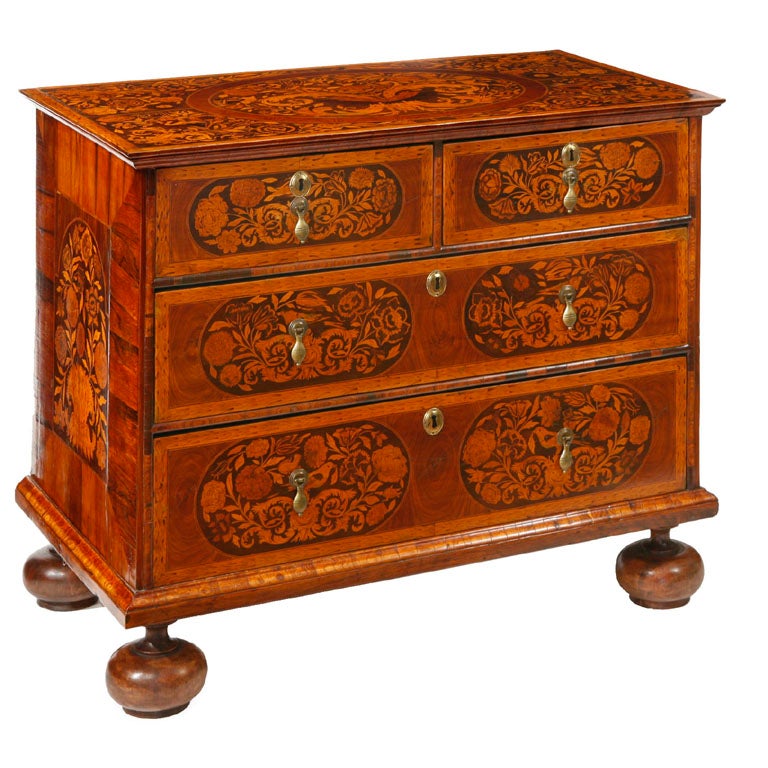 William And Mary Marquetry Chest
