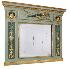 Italian Classical Painted Overmantel Mirror, Lombardy 11