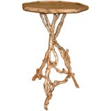 Root Table with octagonal marble top