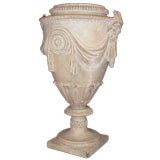 English neoclassic carved stone urn circa 1790