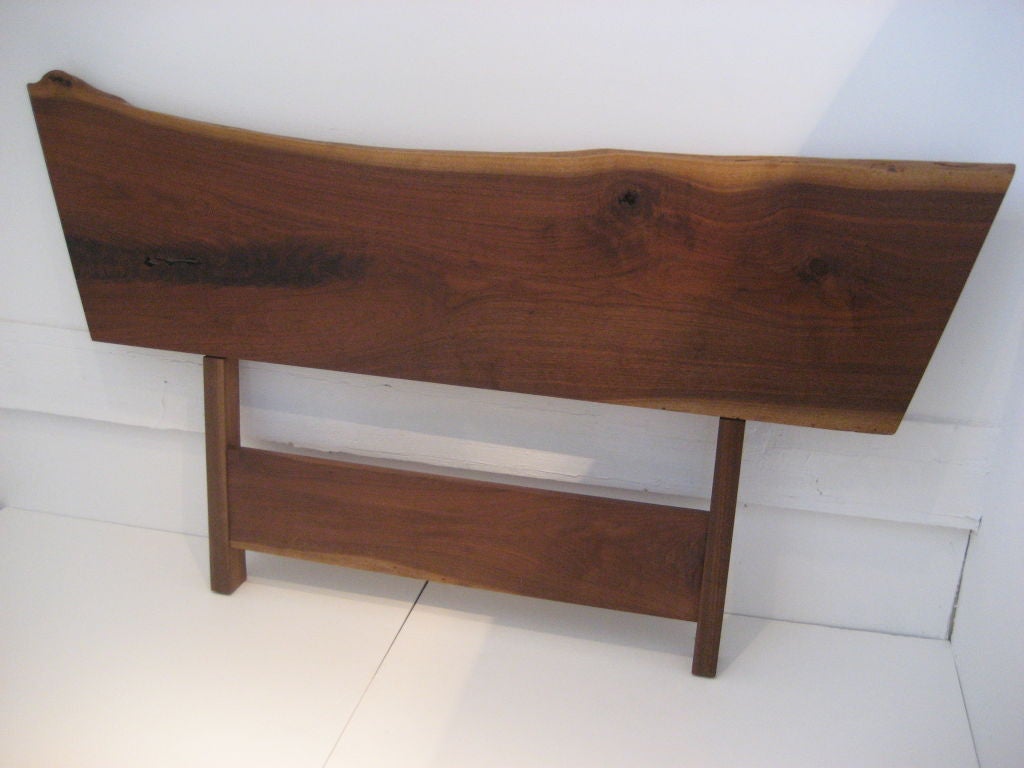This wonderful Headboard has the most beautifully grained walnut, in free-edge form. Full size. By the master, George Nakashima.