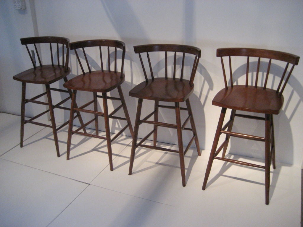 Set of Four New Hope School Bar Stools