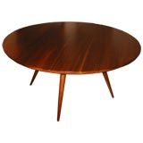 Gorgeous Round George Nakashima Dining Table with Dowel Legs