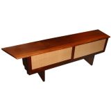 George Nakashima Sliding Two-Door Cabinet With Free Edge