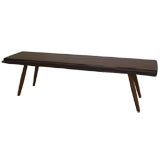 Vintage George Nakashima Plank Bench with Spindle Legs