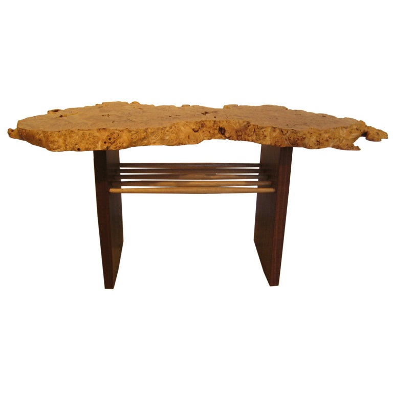 Burled "Portsmouth" Table by Mira Nakashima