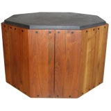 Phillip Lloyd Powell Octogonal Side Table w. Slate Top
