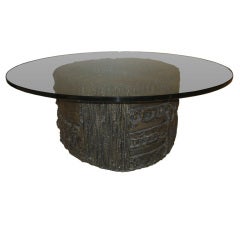 Sculpted Bronze "Goop" Cocktail Table by Paul Evans