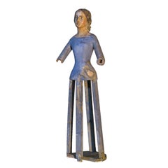 19th Century Painted Dress Model or Doll