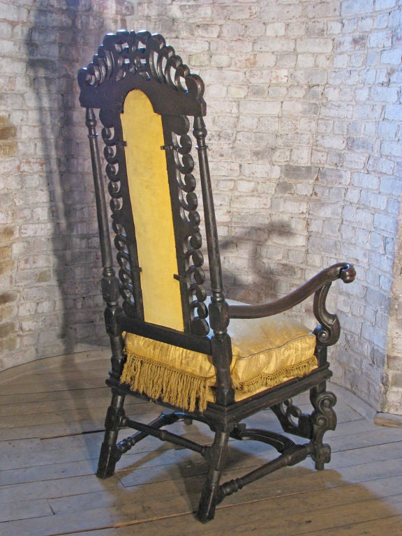 British 17th Century James II English Armchair For Sale