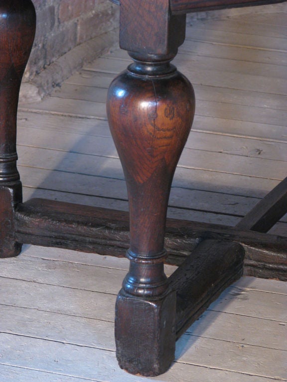 Oak Dutch Baroque round flip-top table