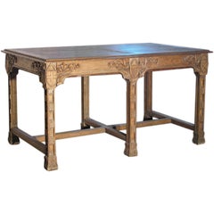 19th Century Gothic Revival Center Table in the manner of Pugin