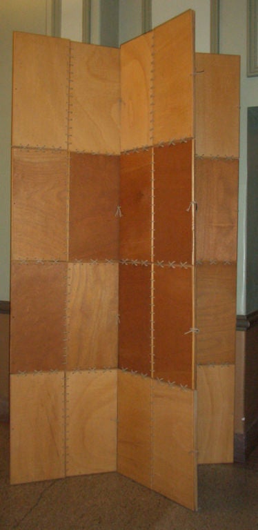 Tall four-panel screen / room divider by the Artist / designer 