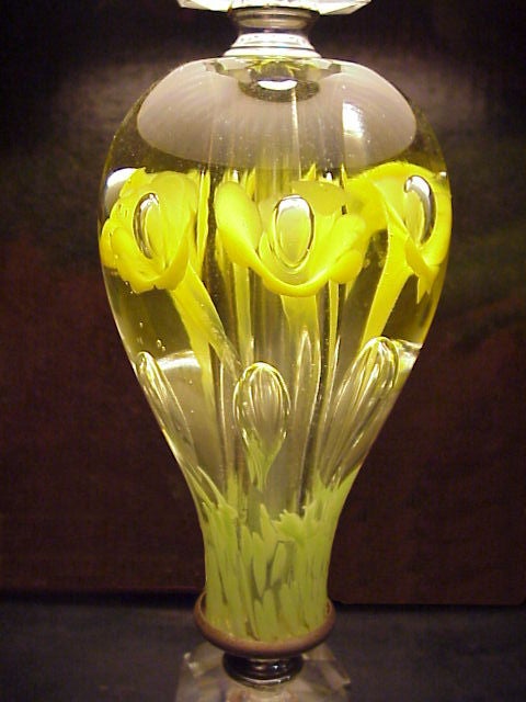 Glass Pair of American glass lamps