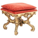 Italian Baroque gilt stool