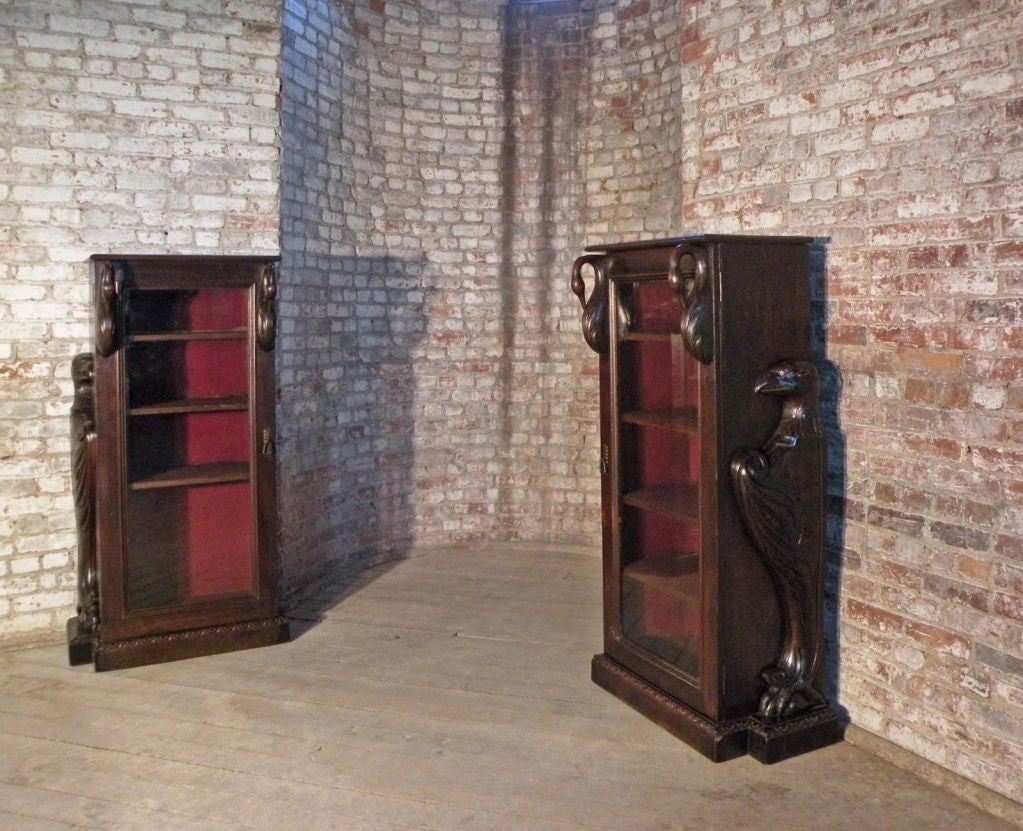 Paar Bücherregale der klassischen Wiedergeburt des 19. Jahrhunderts (Neoklassisches Revival) im Angebot