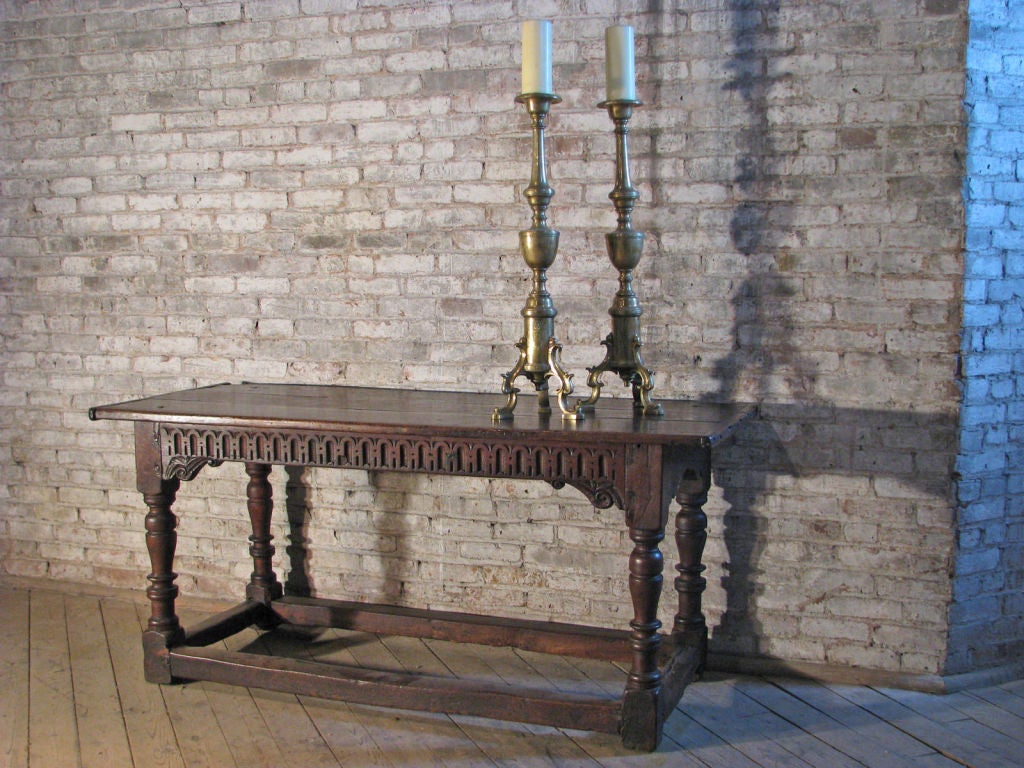 18th Century and Earlier English Jacobean Oak Refectory Table