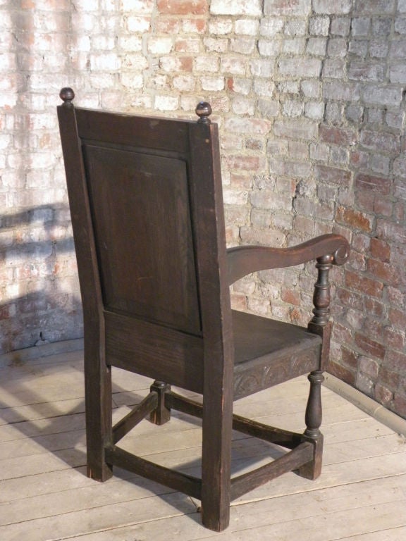 Pair of Early English Oak Wainscot Chairs 2
