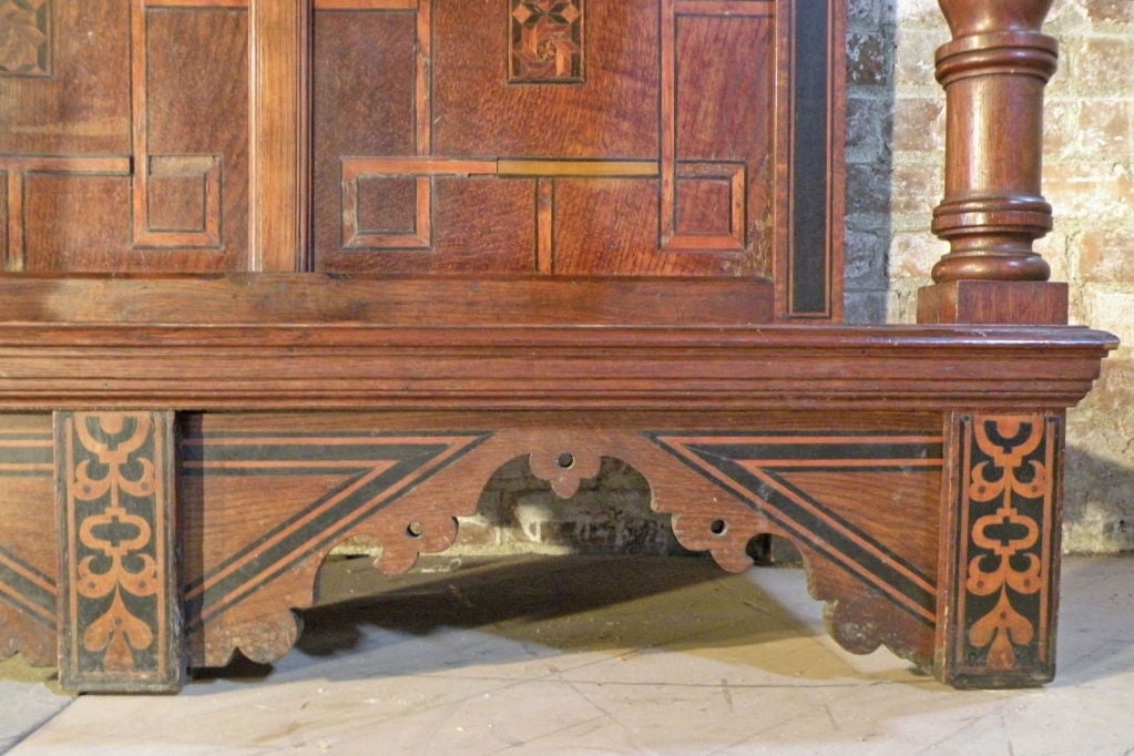 Walnut Alpine 19th century Baroque revival Inlaid Dressoir Cabinet For Sale