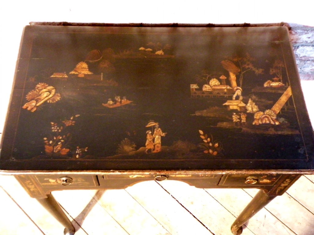 Lacquered English Queen Anne Low Boy