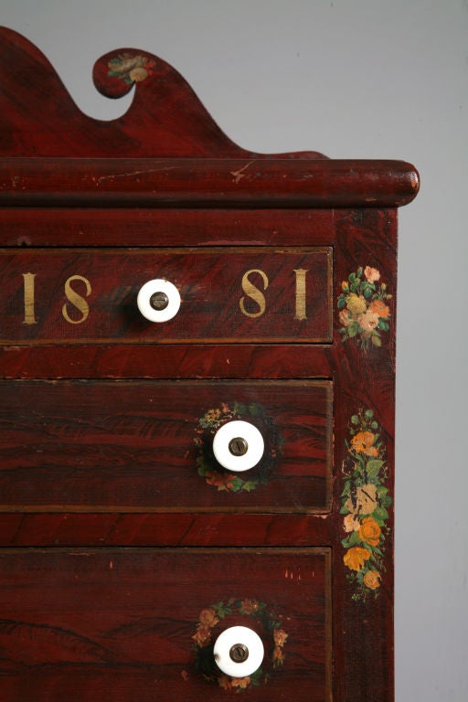 19th Century Soap Hollow Chest of Drawers