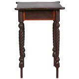 Antique Federal Painted and Inlaid Stand with Twist-turned Legs