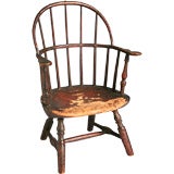 Antique Child's Sackback Windsor Armchair