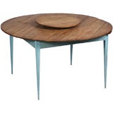 Paint Decorated Turn-Top “Lazy Susan” Table