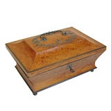 Antique Charles X Satinwood Ladies Sewing Box