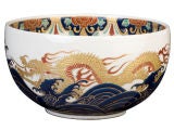 Antique Japanese Royal Satsuma Dragon & Phoenix Bowl