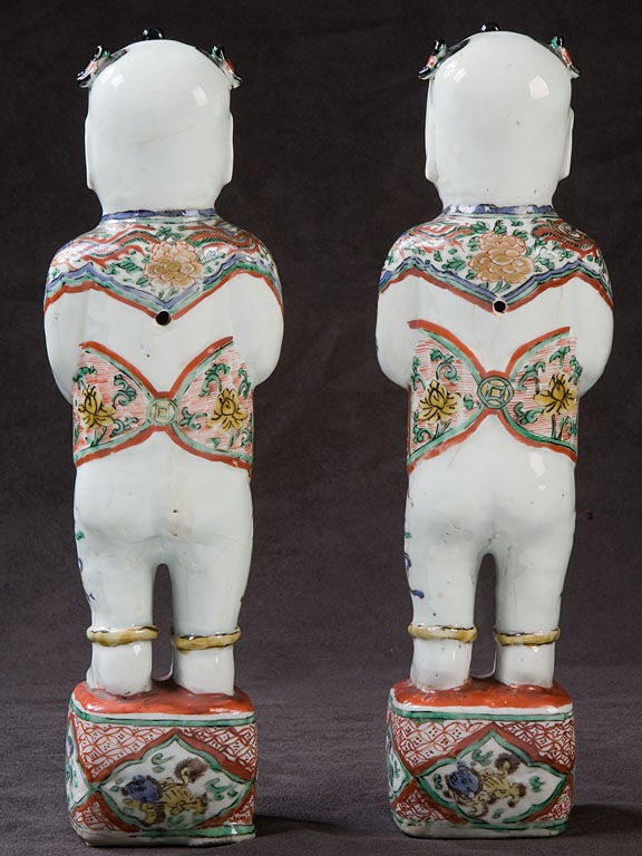 Pair of Chinese Porcelain Figures of Ho-Ho boys