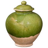 Ancient Chinese Glazed Jar and Cover