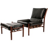 Arne Norell Lounge Chair and Ottoman