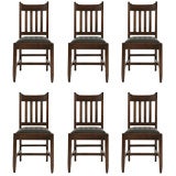 Antique 6 Mission Oak Dining Chairs