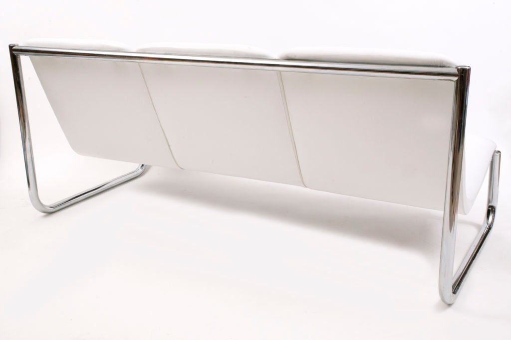 Stendig Chrome & Leather Sling Sofa