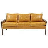 Hans Olsen Rosewood & Leather Sofa